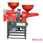 Combined Rice Mill in Nepal with 150 kg/hr rice milling and 20-30 kg/hr flour milling capacity. 3 HP motor for high efficiency and reliability.