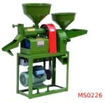 Combined Rice Mill in Nepal with 150 kg/hr rice milling and 20-30 kg/hr flour milling capacity. 3 HP motor for high efficiency and reliability.