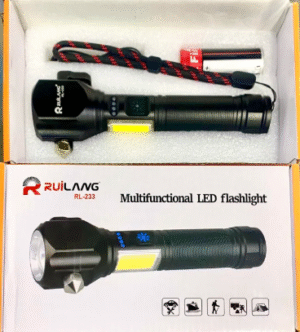 NK 12000mah Ruilang Multifunctional High Power Telescopic Rechargeable Torch With RGB LED Flashlight