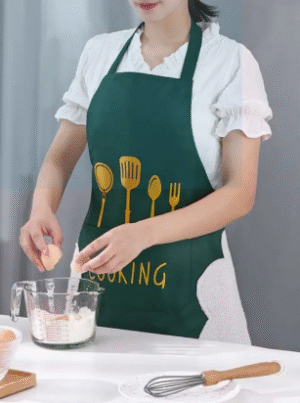 Unisex Striped Apron with Hand Pockets Waterproof Oil Resistant Kitchen Apron